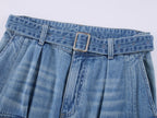 3D Bow Tie Denim Cargo Jeans