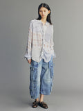 3D Bow Tie Denim Cargo Jeans