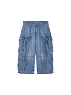 3D Bow Tie Denim Cargo Jeans
