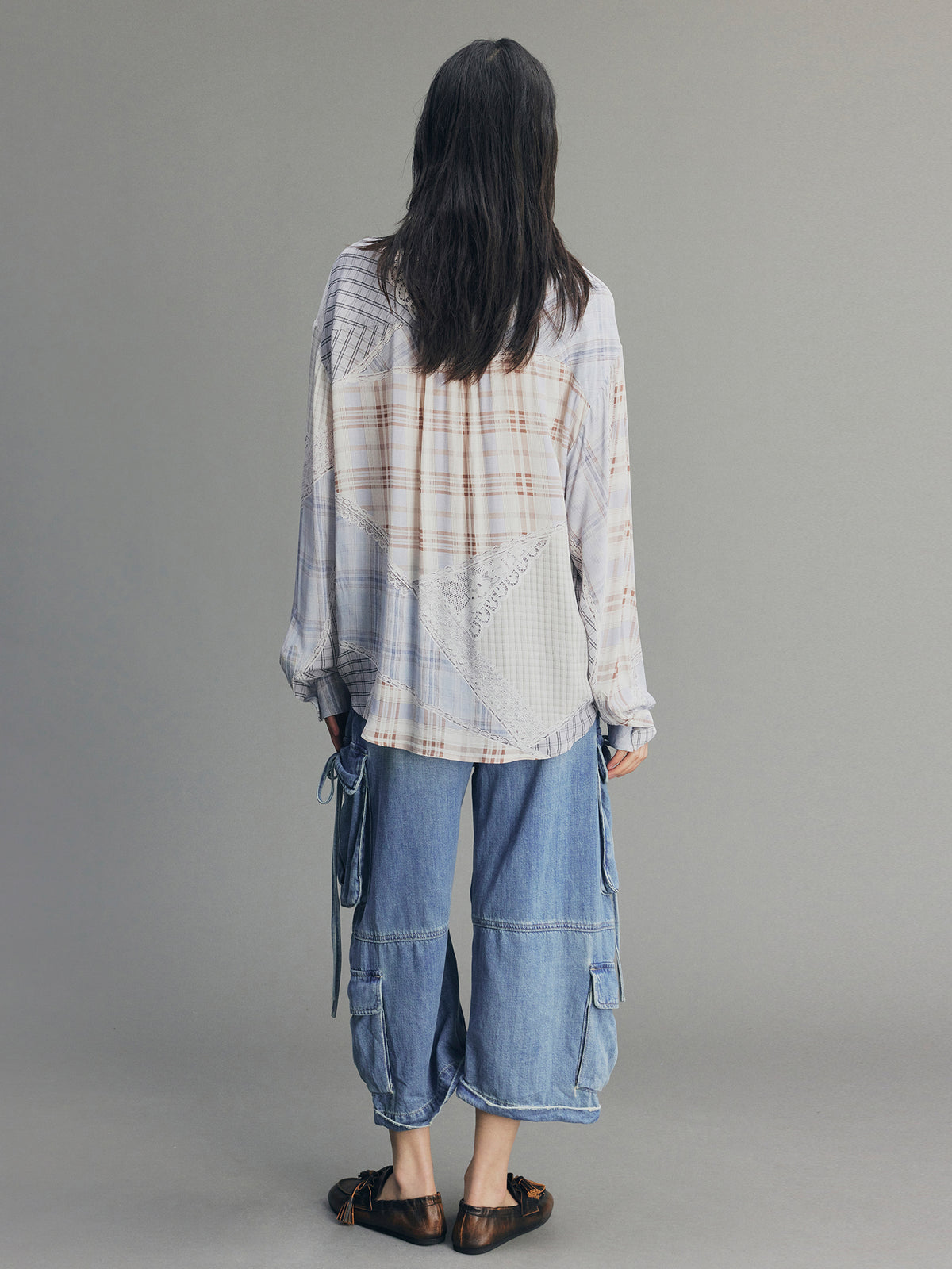 3D Bow Tie Denim Cargo Jeans
