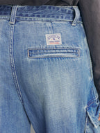 3D Bow Tie Denim Cargo Jeans