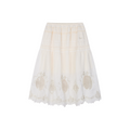 Dimensional Embroidered Lace Flared Skirt