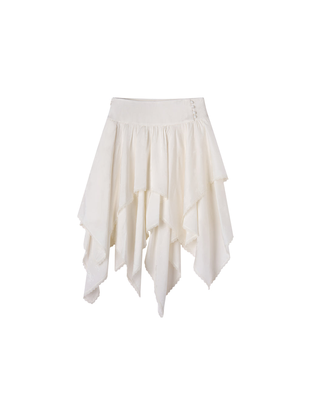Satin Mixed Asymmetric Skirt