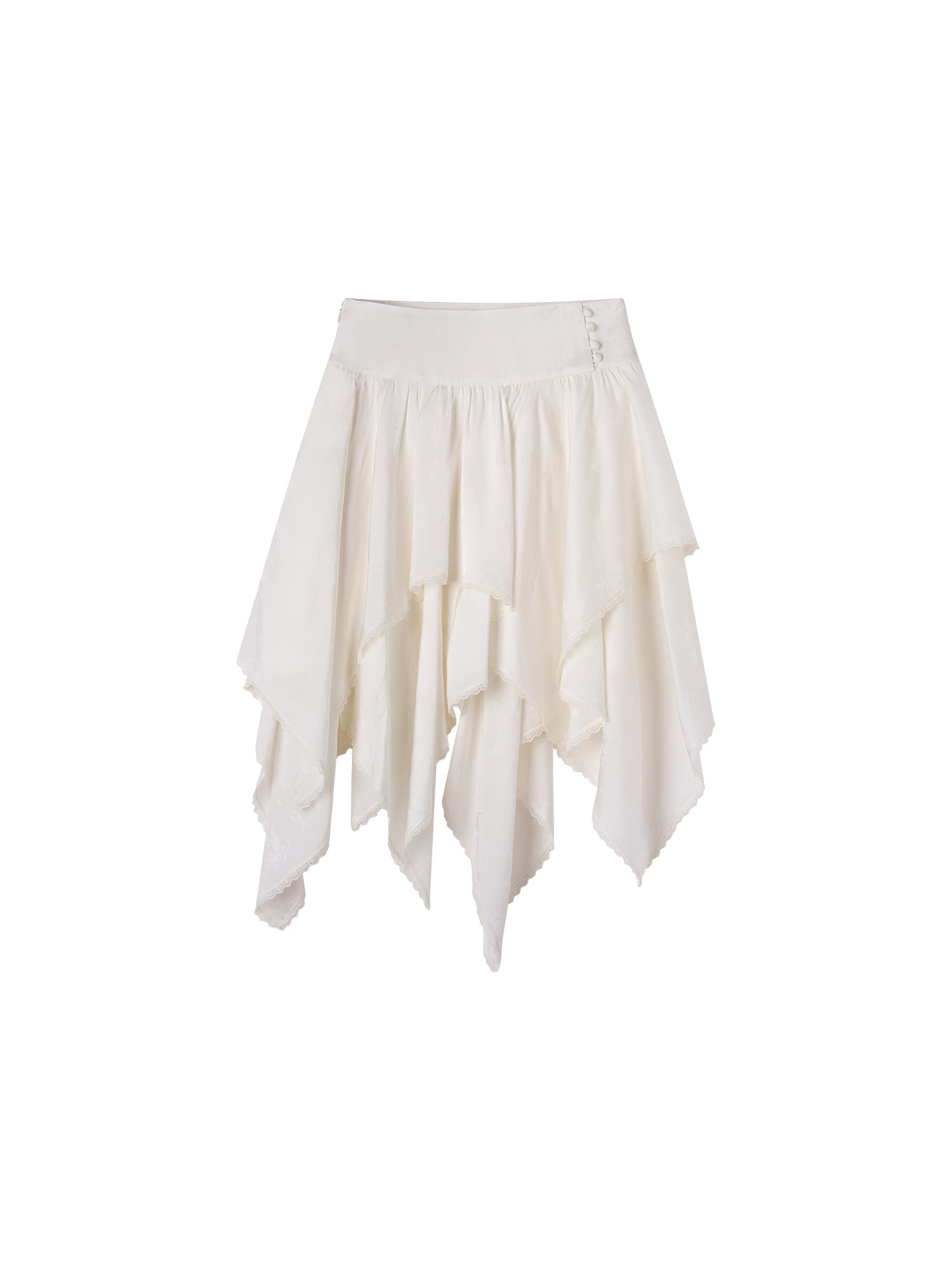 Satin Mixed Asymmetric Skirt
