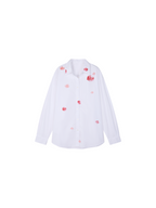 Rose Lipstick Print Poplin Shirt