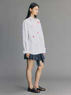 Rose Lipstick Print Poplin Shirt