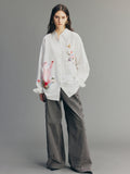 Fantasy Cat Embroidered Shirt