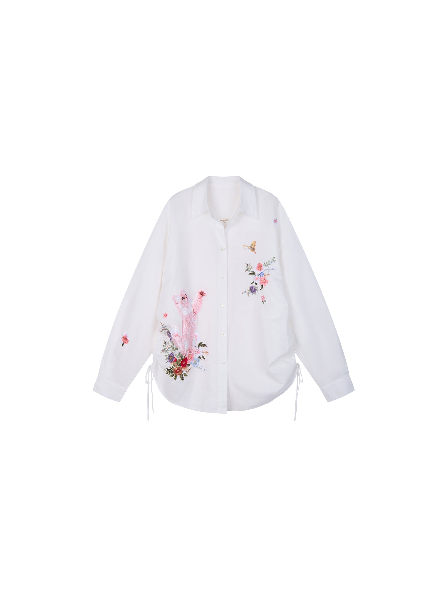 Fantasy Cat Embroidered Shirt