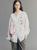 Fantasy Cat Embroidered Shirt