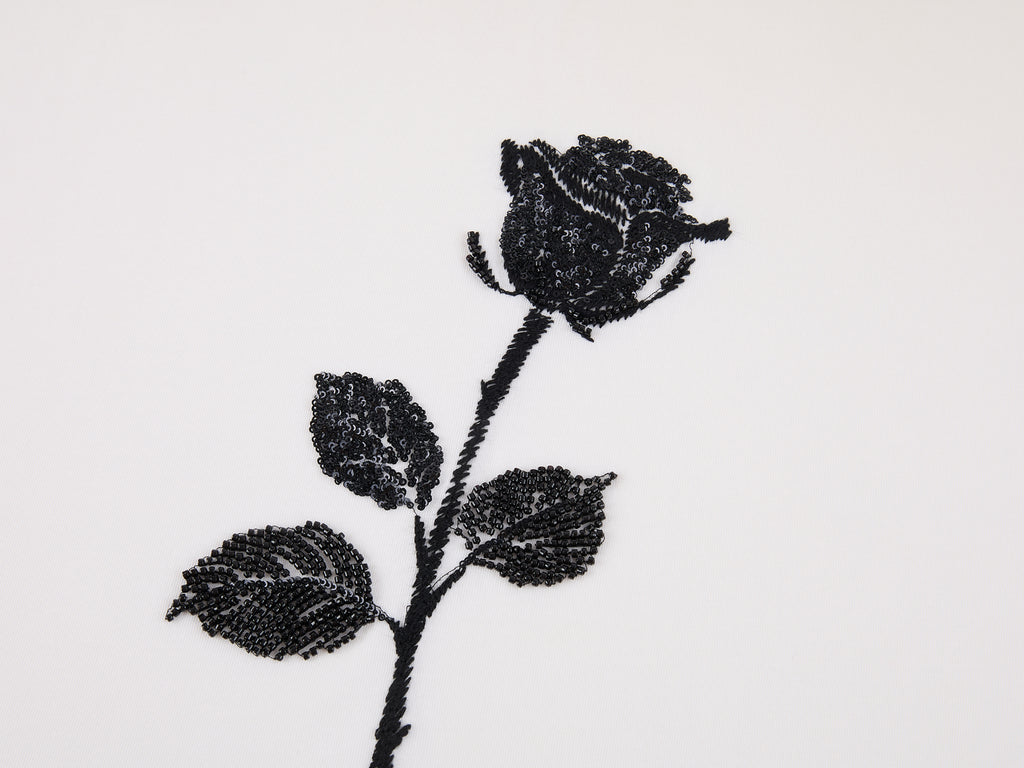 True Flower Sequin Embroidered Layered T-shirt