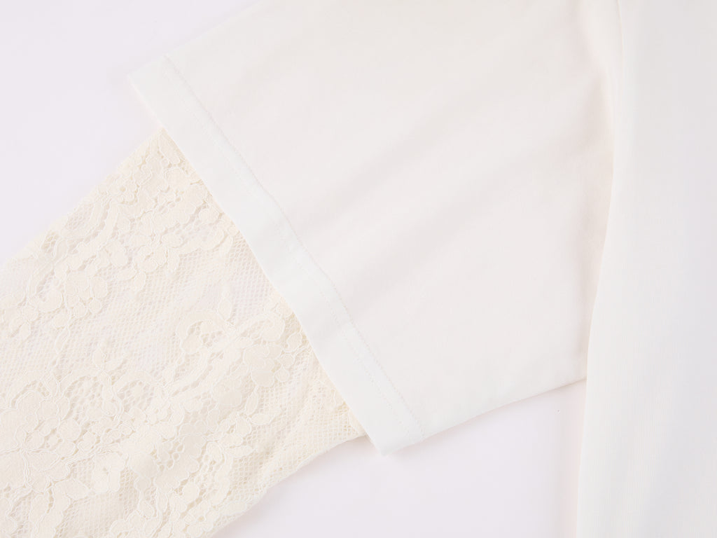 True Flower Sequin Embroidered Layered T-shirt