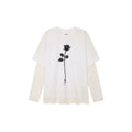 True Flower Sequin Embroidered Layered T-shirt