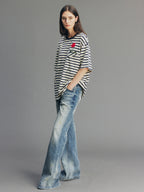 True Flower Lace Distressed T-shirt