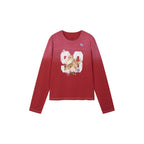 Fantasy Cat Embroidered Sweatshirt