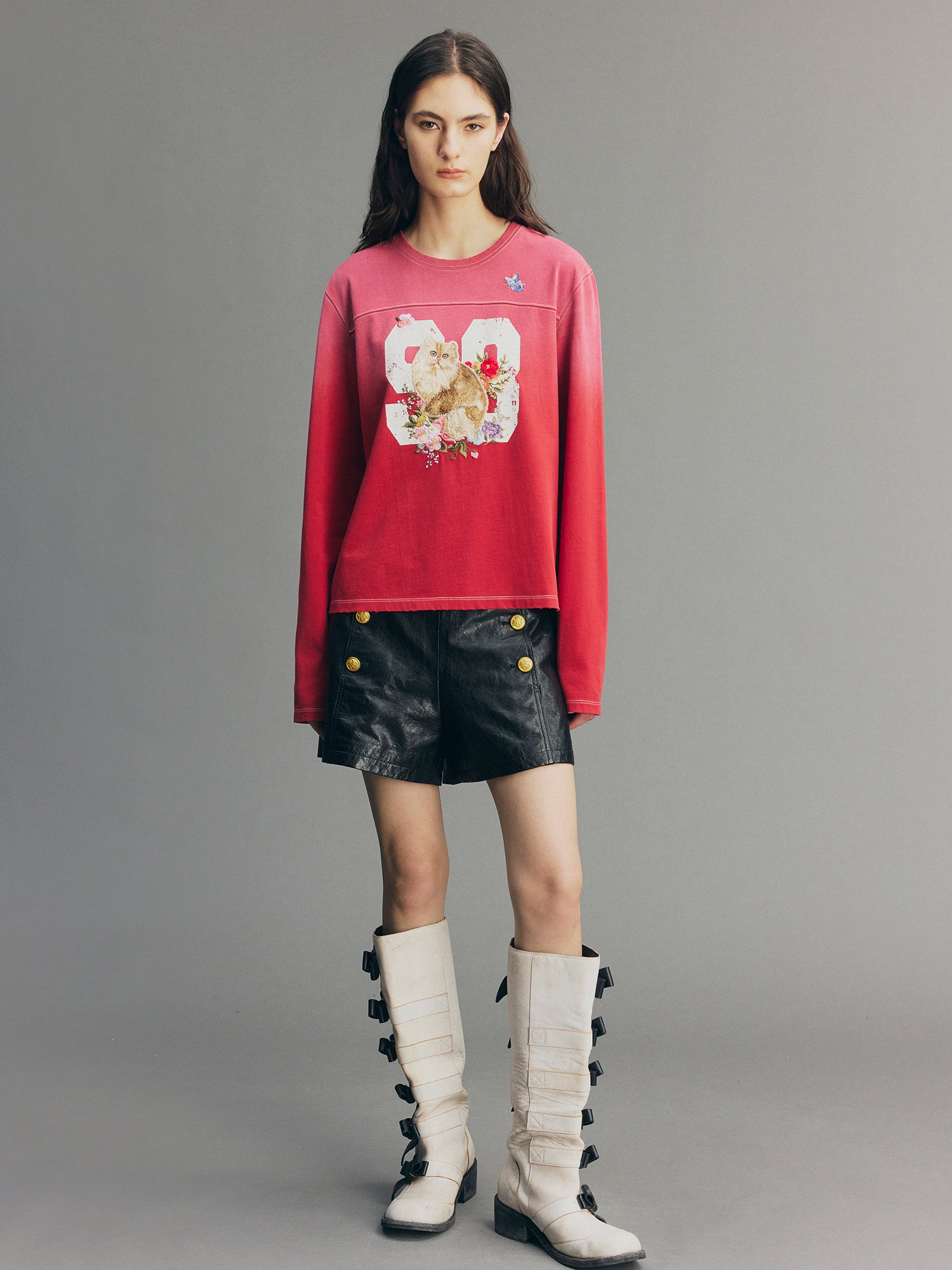 Fantasy Cat Embroidered Sweatshirt