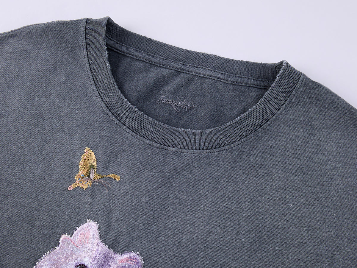 Fantasy Cat Embroidered T-shirt