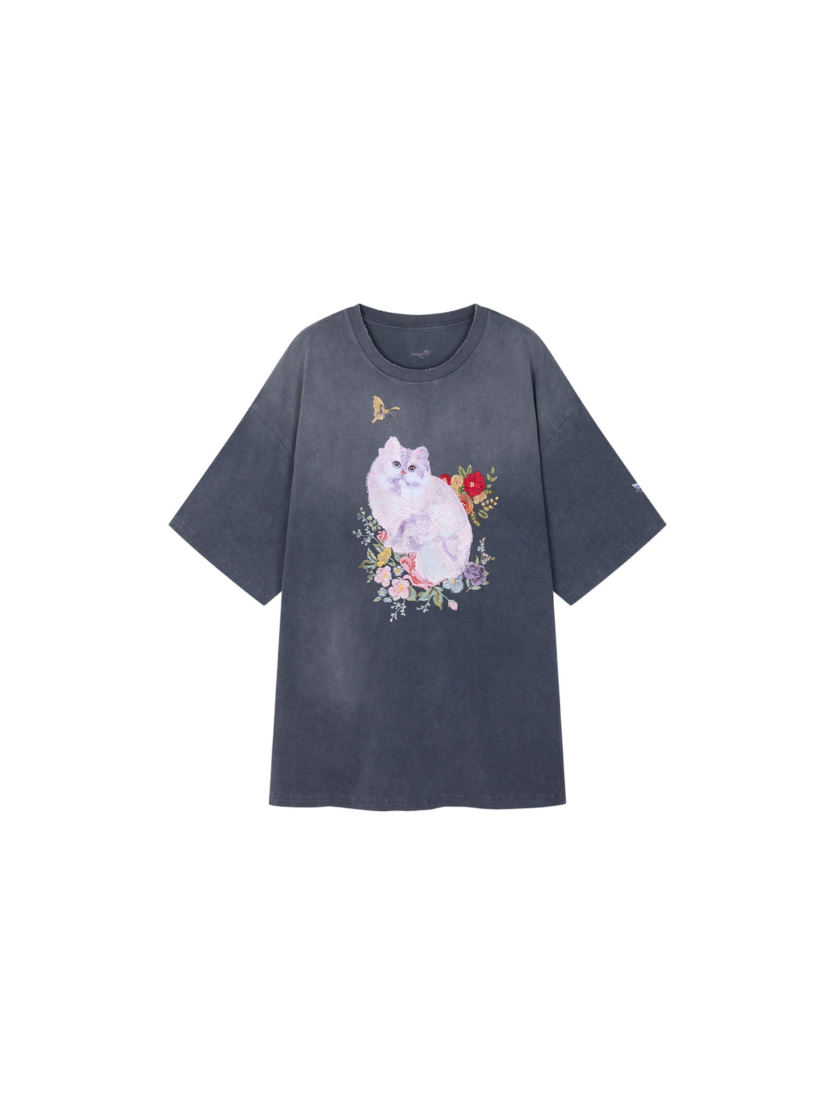 Fantasy Cat Embroidered T-shirt