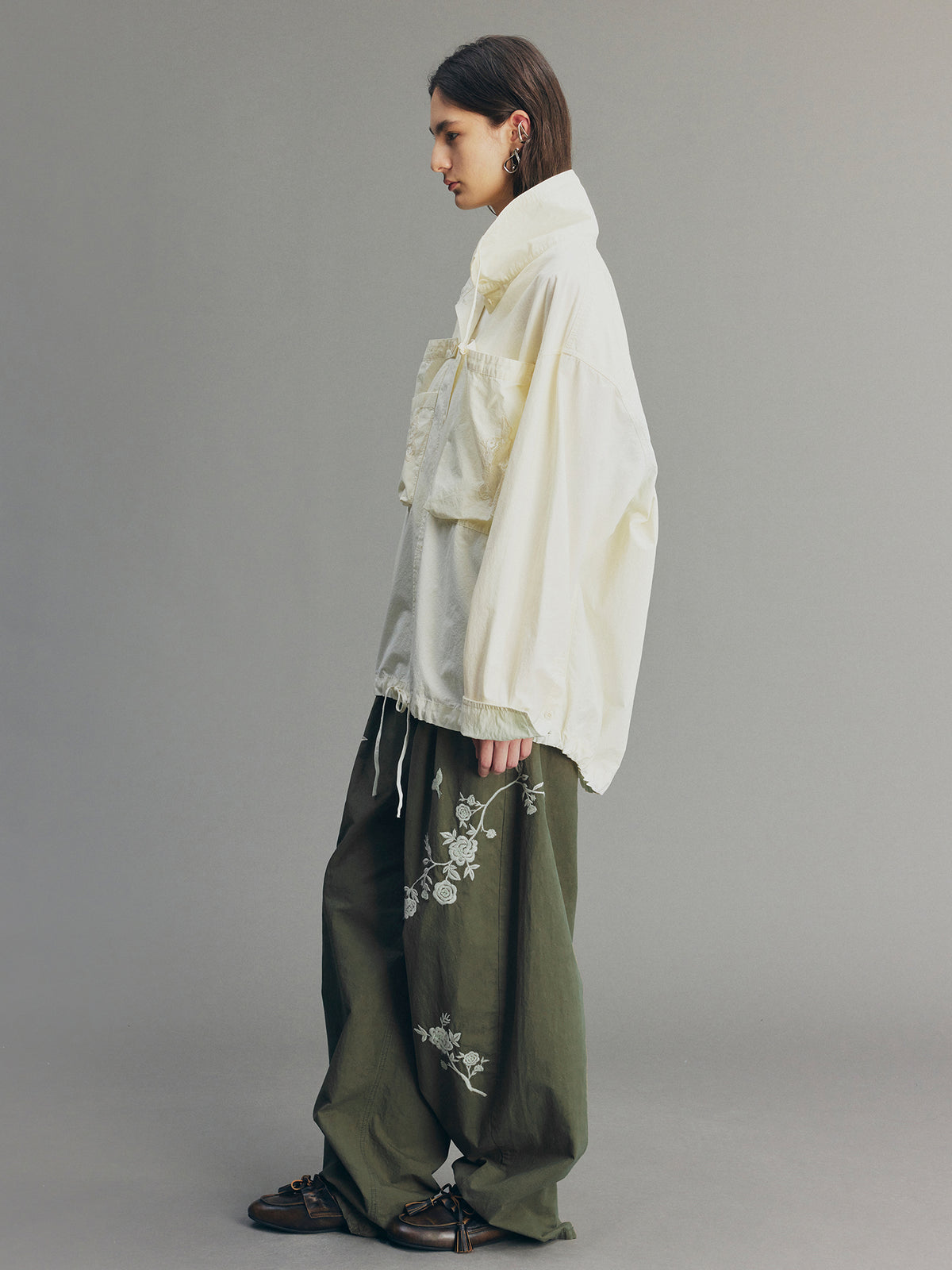 Casual Adjustable Drawstring Utility Shirt