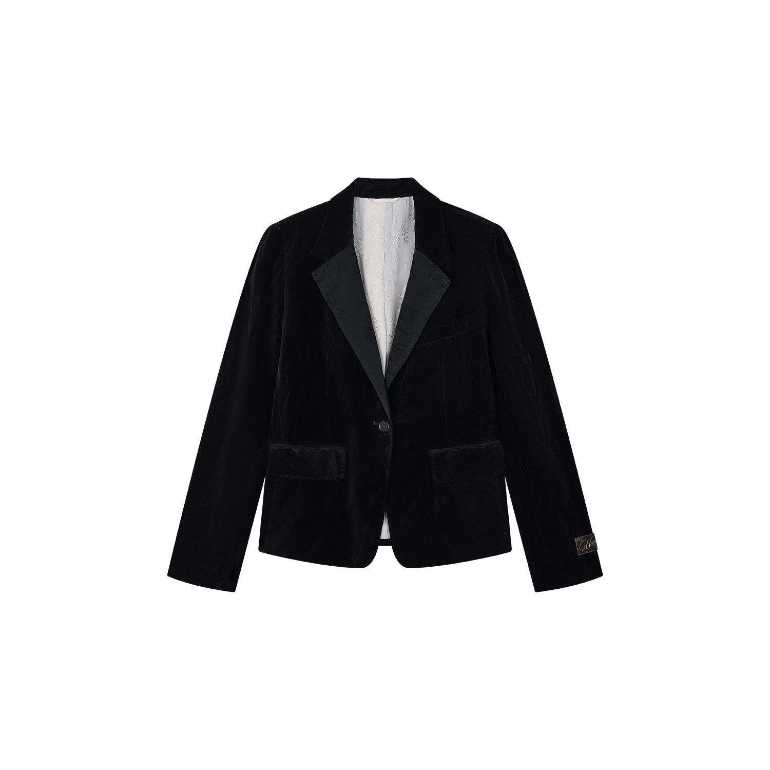 Distressed Aquatic Tuxedo Blazer