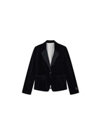 Distressed Aquatic Tuxedo Blazer