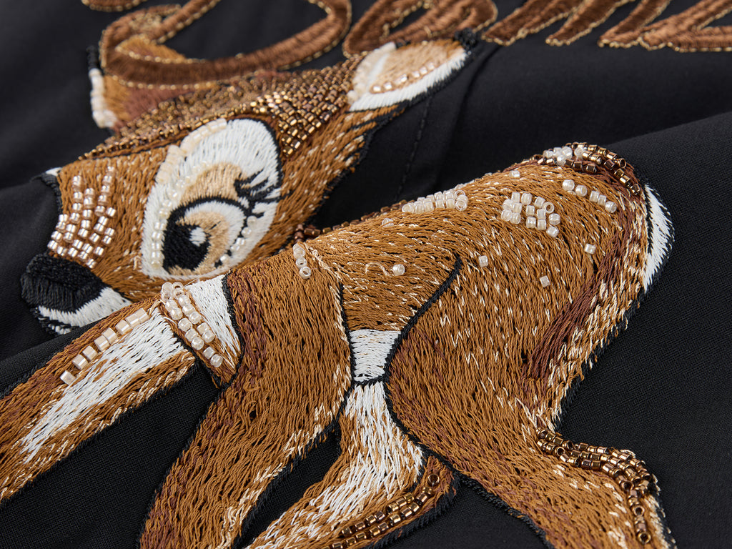 Bambi Embroidered Double-Breasted Blazer