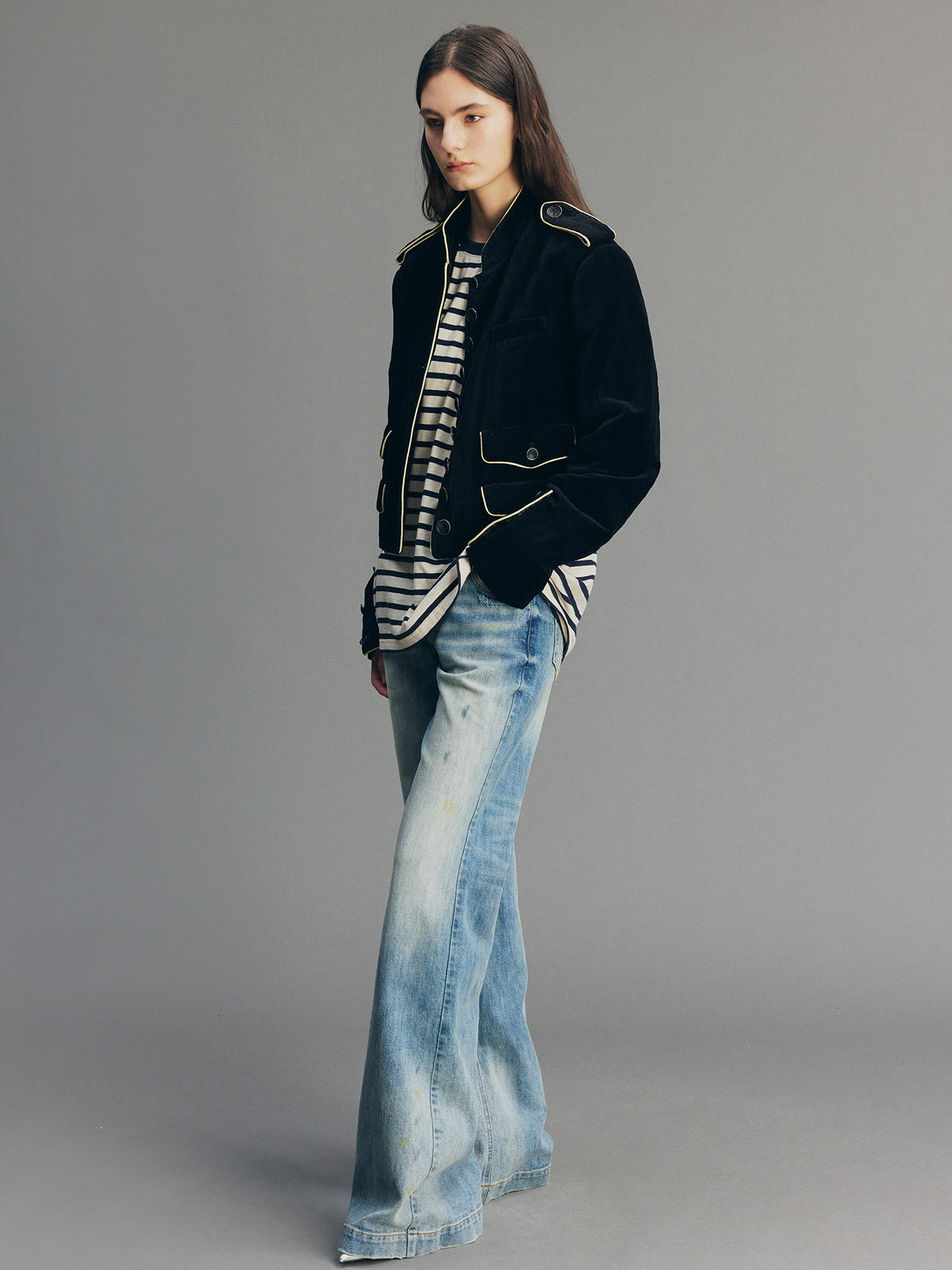 Contrast Napoleon Military Jacket