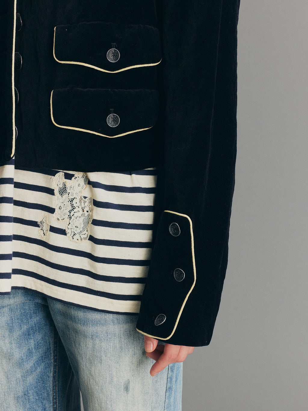 Contrast Napoleon Military Jacket