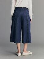 Vintage Romantic Military Denim Carpi Pants