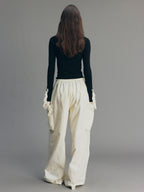 Beaded Rose Embroidered Pants