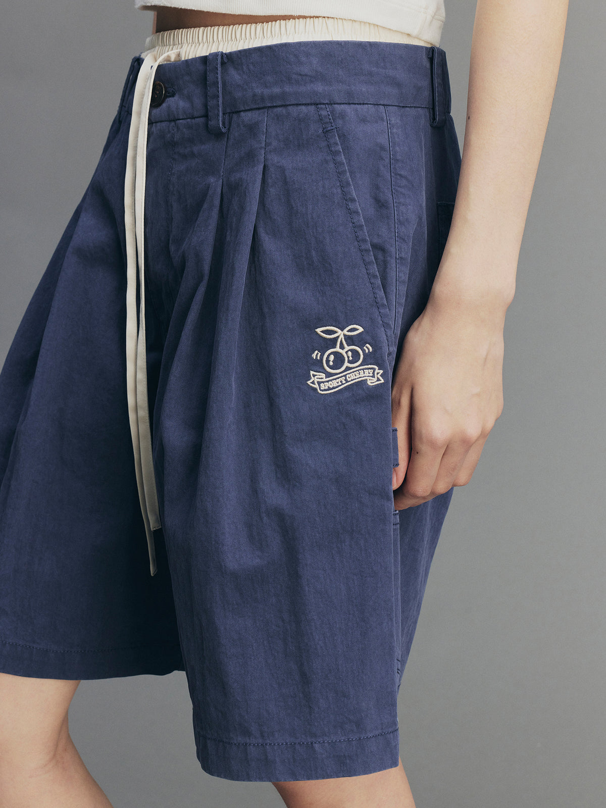 Faux Layer Cherry Shorts
