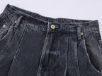 Distressed Rhinestone Five-Pocket Jeans