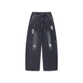 Distressed Rhinestone Five-Pocket Jeans