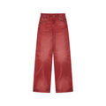 Rock Red Relaxed Straight-Leg Pants