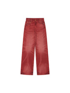 Rock Red Relaxed Straight-Leg Pants