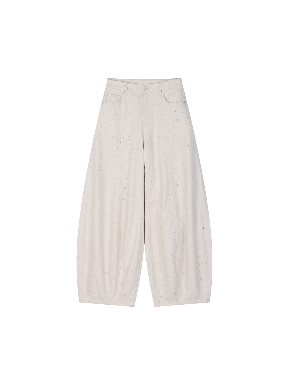 Speckled Distressed Balloon Jeans