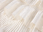 Vintage Glam Satin-Jacquard Tiered Skirt
