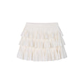 Vintage Glam Satin-Jacquard Tiered Skirt