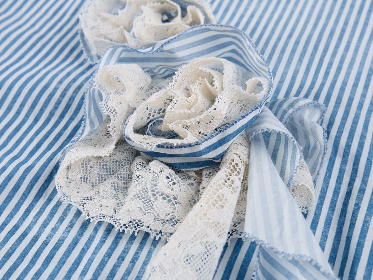 Romantic Lace Striped Shirt