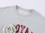 Vintage Romantic Lace Applique Sweatshirt