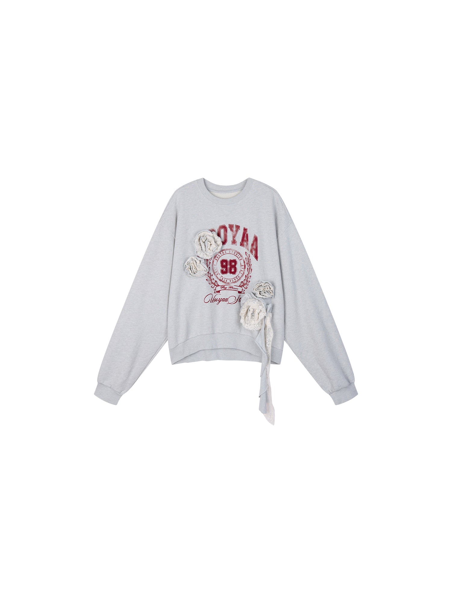 Vintage Romantic Lace Applique Sweatshirt