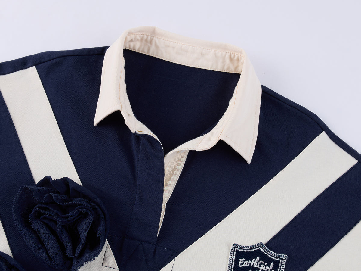 Vintage Romantic Lace Navy Sweatshirt
