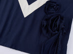 Vintage Romantic Lace Navy Sweatshirt