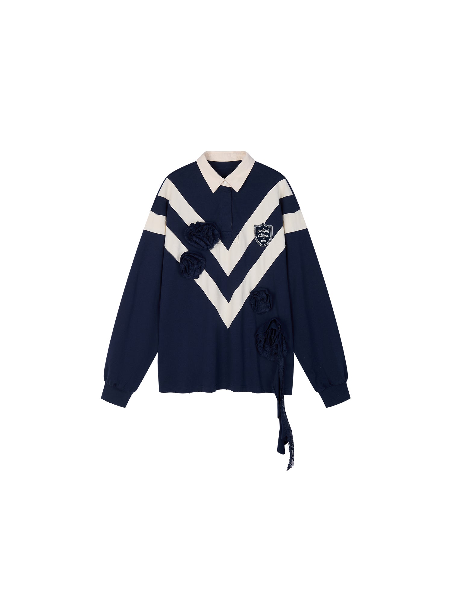Vintage Romantic Lace Navy Sweatshirt