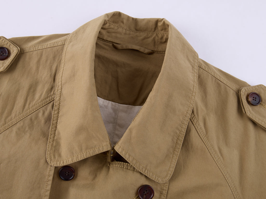 Relaxed Vintage Cotton Trench Coat