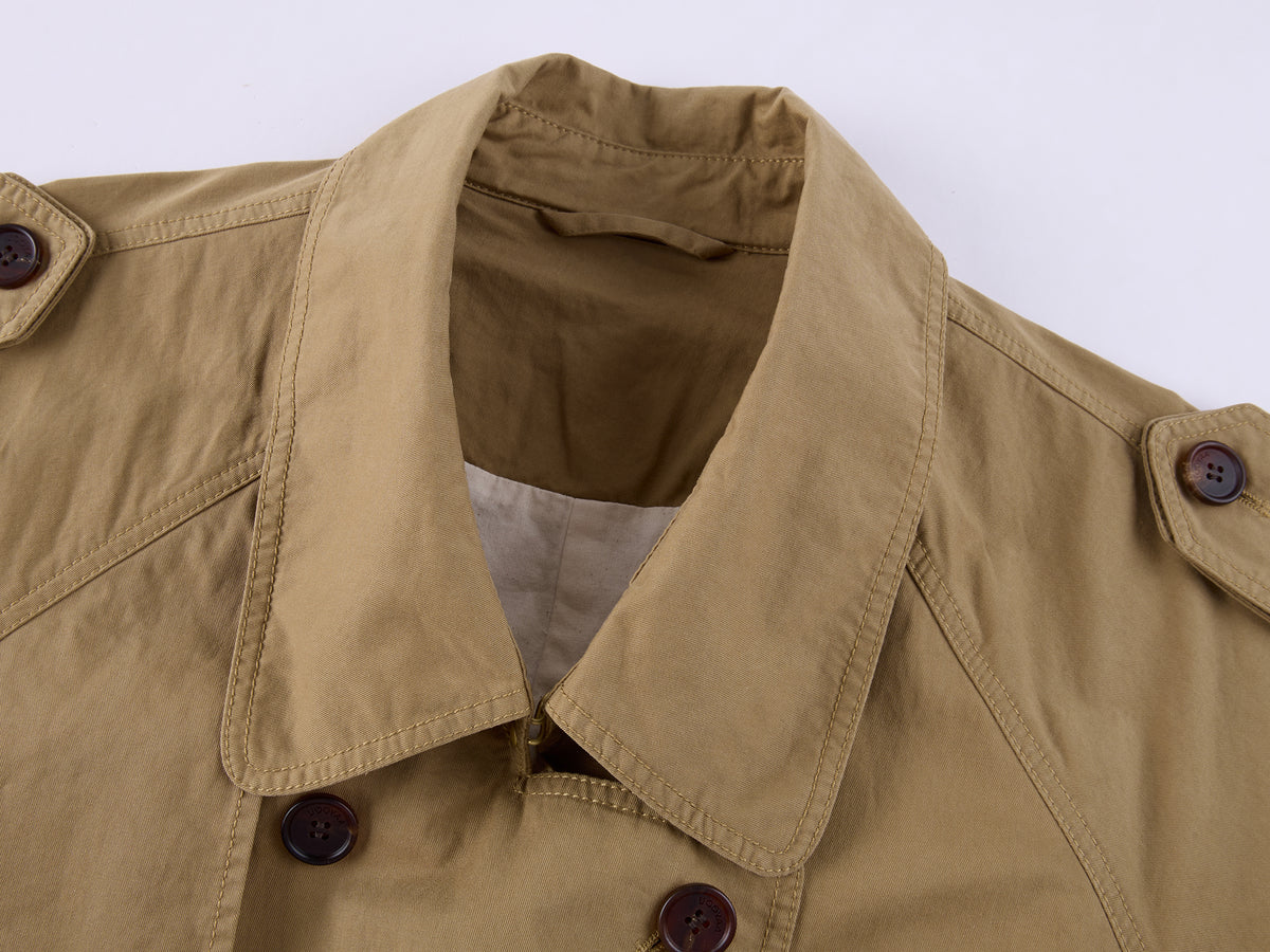 Relaxed Vintage Cotton Trench Coat