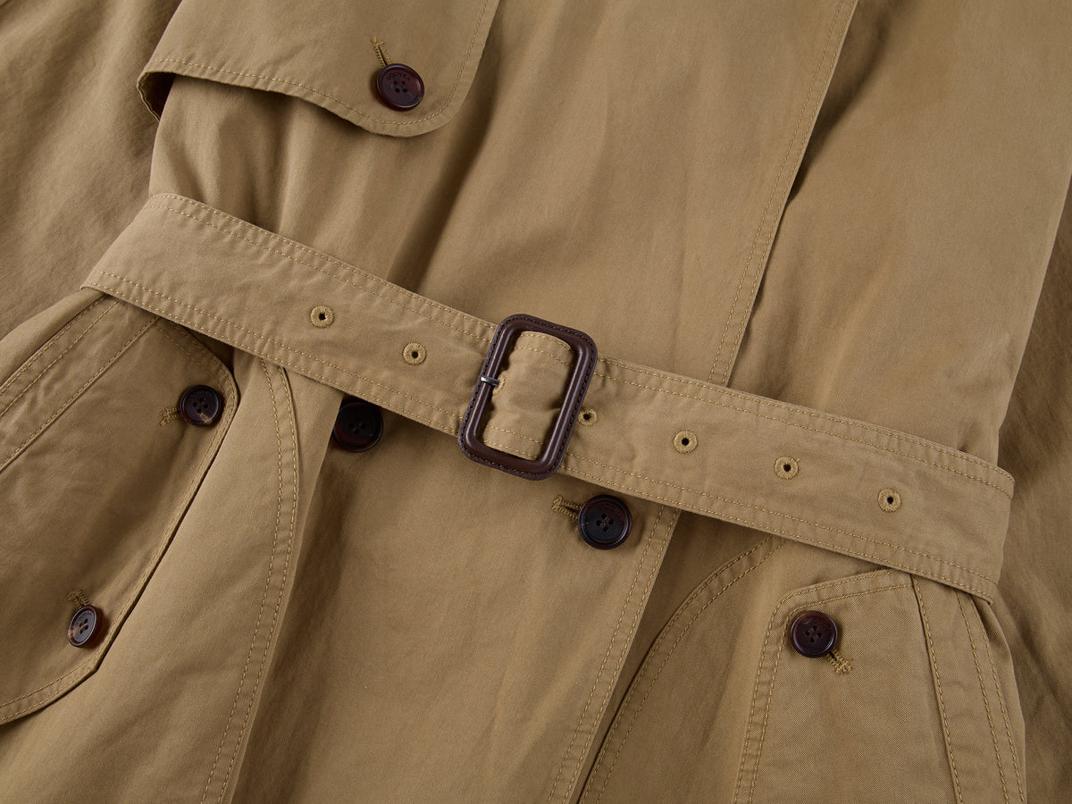 Relaxed Vintage Cotton Trench Coat