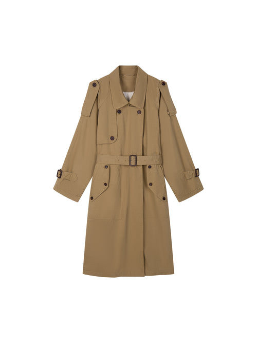 Relaxed Vintage Cotton Trench Coat