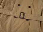 Playful Double-Breasted Stand-Collar Trench Coat