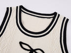 Sporty Cherry Cable-Knit Vest