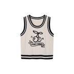 Sporty Cherry Cable-Knit Vest